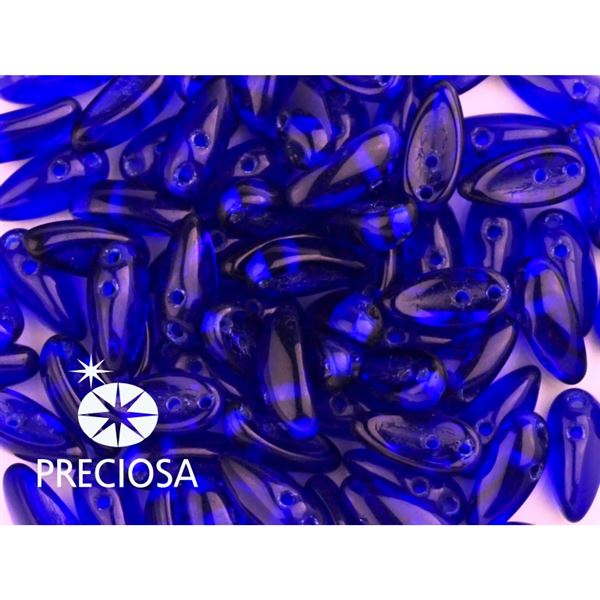 PRECIOSA Chilli Perlen 4x11 mm 15 Stck. Blau (30090)