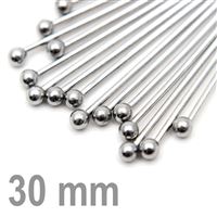 Edelstahl Ball Kopf Pins 30 mm 5 Stk