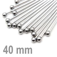 Edelstahl Ball Kopf Pins 40 mm 5 Stk