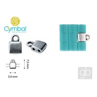 CYMBAL PIPERI TILA BEADS ending Ant. Silber