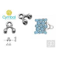 CYMBAL ALONA 8/0 BEADS ending Ant. Silber