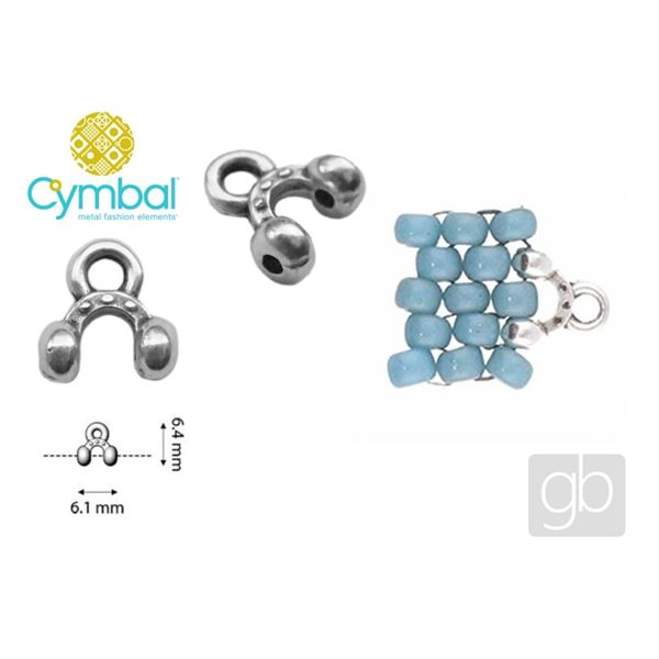 CYMBAL ALONA 8/0 BEADS ending Ant. Silber