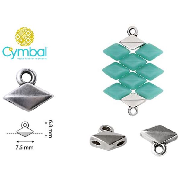 CYMBAL KOMIA-GEMDUO BEAD ending Ant. Silber