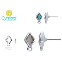 CYMBAL FYRIPLAKA Ohrringe Altsilber 2 Stk.