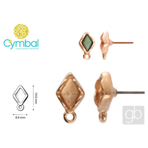 CYMBAL FYRIPLAKA Ohrringe Rosegold 2 Stk.