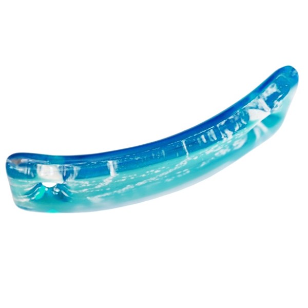 Perlen gebogener Zwei-Loch-Abstandshalter aus geh�rtetem Glas