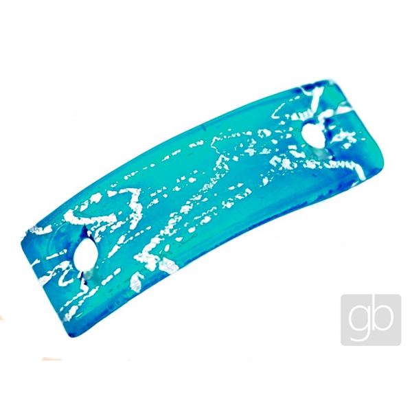 Perlen gebogener Zwei-Loch-Abstandshalter aus geh�rtetem Glas DV002