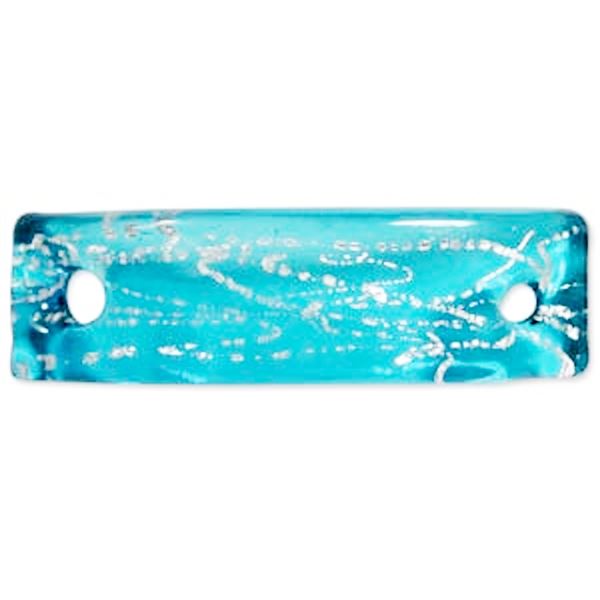 Perlen gebogener Zwei-Loch-Abstandshalter aus geh�rtetem Glas DV002