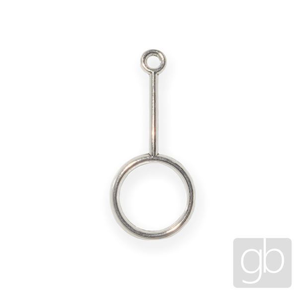 Filigrane Basis fr Ohrringe 27 x 12 mm Altsilber