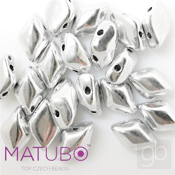 GEMDUO Matubo 8 x 5 mm Silber 27000CR