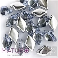 GEMDUO Matubo 8 x 5 mm Blau + Silber S11C26901