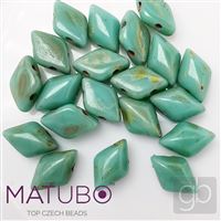 GEMDUO Matubo 8 x 5 mm Türkis mramor T63130