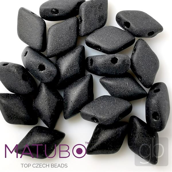 GEMDUO Matubo 8 x 5 mm Schwarz MAT M23980