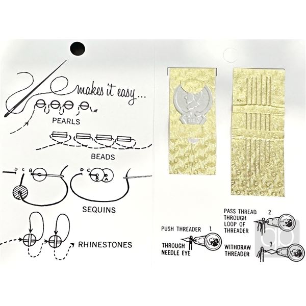 Satz MIYUKI-Perlennadeln 6 St�ck (Gr��e 10-15) mit Einf�dler