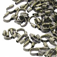 Schutzöse für Schmuckdraht Altes Messing