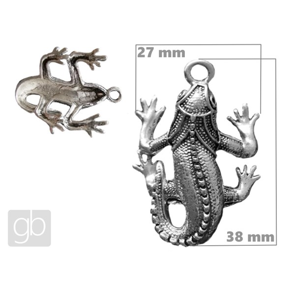 Eidechsenanh�nger 38x27 mm Platin