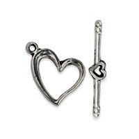 Knebelverschluss Alt Siber 15 x 13 mm K1610