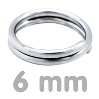 Doppelverbindungsring Chirurgischer Stahl 6 mm (10 Stck.)