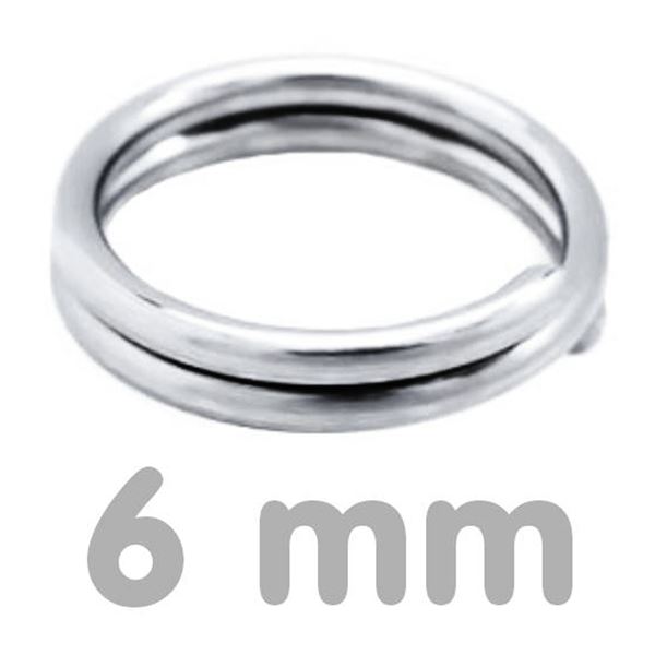 Doppelverbindungsring Chirurgischer Stahl 6 mm (10 Stck.)