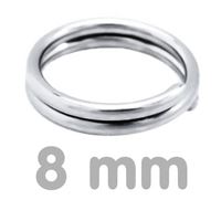 Doppelverbindungsring Chirurgischer Stahl 8 mm (10 Stck.)