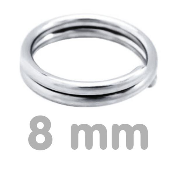 Doppelverbindungsring Chirurgischer Stahl 8 mm (10 Stck.)