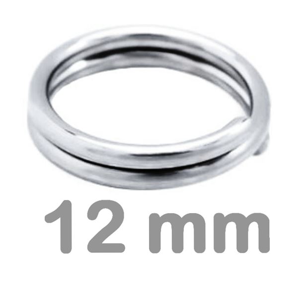 Doppelverbindungsring Chirurgischer Stahl 12 mm (5 Stck.)