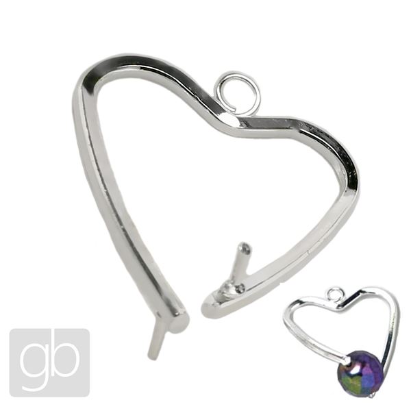 Clips Anh�nger Herz 28x25 mm 2 Stck. K2228