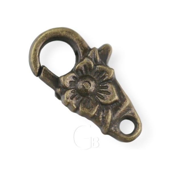 Karabiner Schlie�e Altmessing 24x13 mm