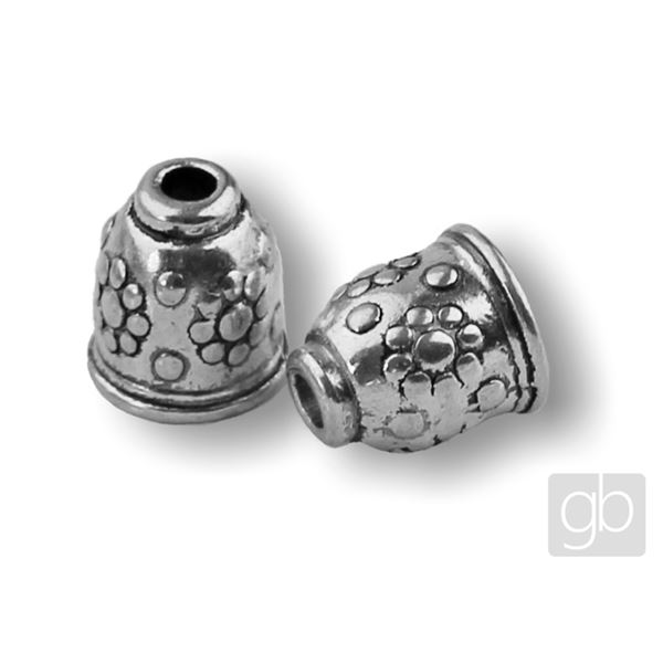 Endkappe geschm�ckt 11 x 9 mm Platin K2382