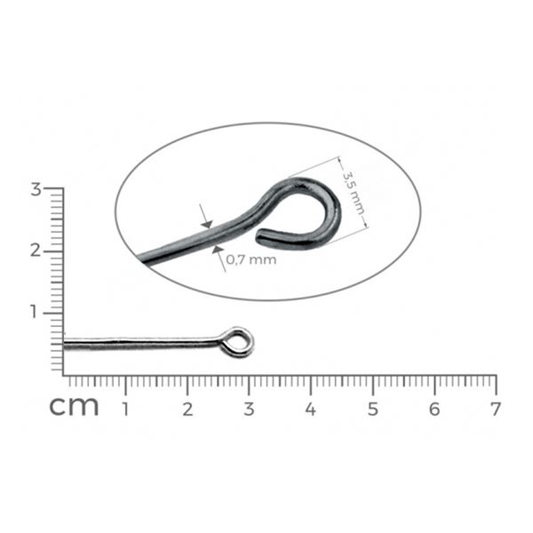 Kettelstifte HEMATIT 30 mm 50 Stck.