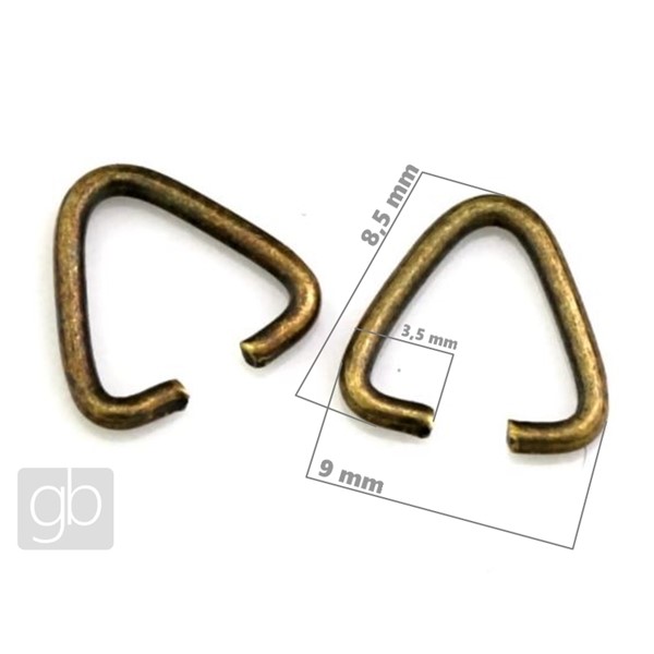 Clips zum anh�ngen 9 mm Altes Messing K945