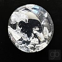 Cabochon Klar + Silber 12 mm KAB00008