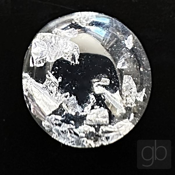 Cabochon Klar + Silber 12 mm KAB00008