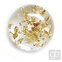 Cabochon Klar + Golden 12 mm KAB00233