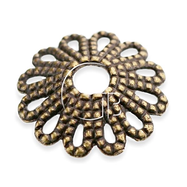 Endkappe geschm�ckt 12x4 mm Antikmessig