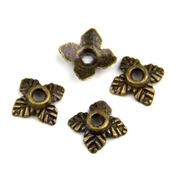 Endkappe geschm�ckt 5,5 x 5,5 mm Antikmessig