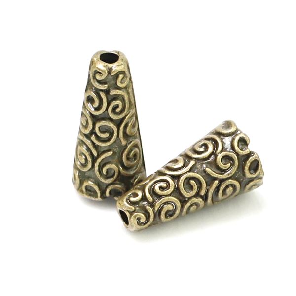 Endkappe geschm�ckt 9x18mm antikmessig