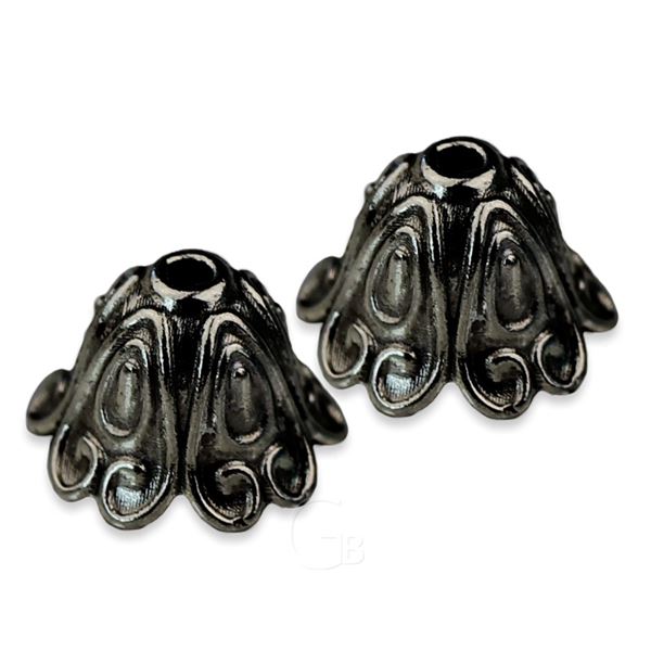 Endkappe geschm�ckt 10x15 mm, hematit