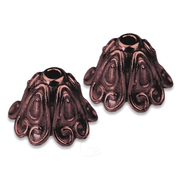 Endkappe geschm�ckt 10x15 mm, antikmessig