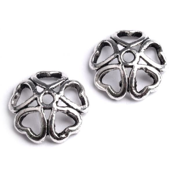 Endkappe geschm�ckt 12x4 mm, antiksilber