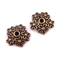 Endkappe geschmückt 10x3 mm, antikmessig