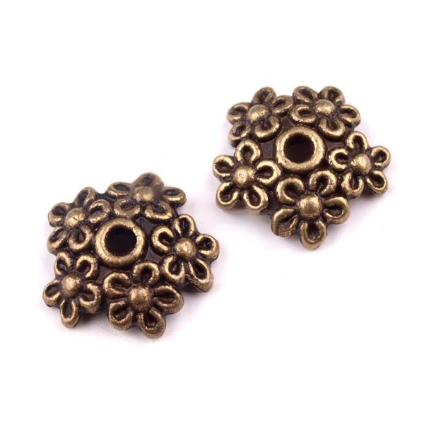 Endkappe geschm�ckt 10x3 mm, antikmessig