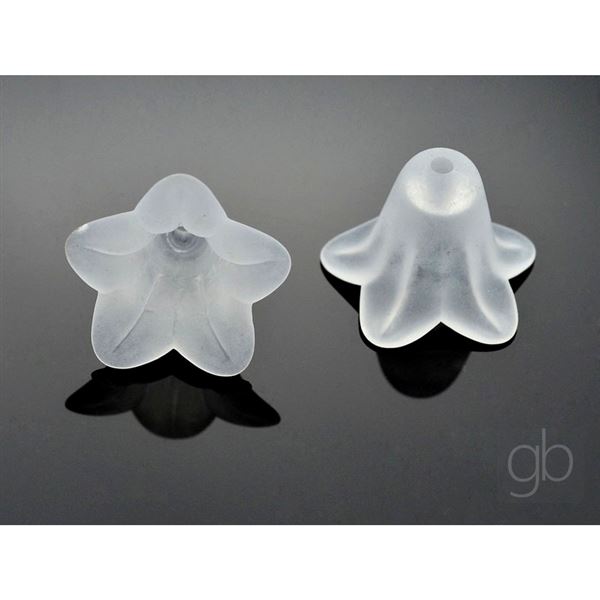 Plastikblumenkappe Wei�e Blume 16 x 12 mm