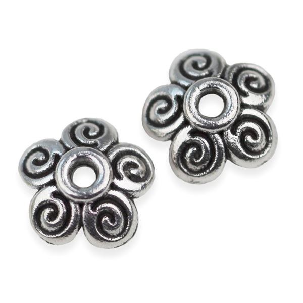 Endkappe geschm�ckt 10x2 mm, antiksilber