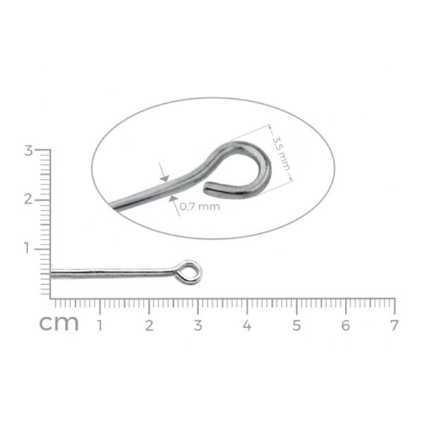 Kettelstifte PLATINA 30 mm 15 Stck.