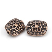 Perlen Metall Antikkupfer 13 x 11 x 6 mm (Loch 1,2 mm)