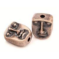 Perlen Metall Antikkupfer 12 x 10 x 5 mm (Loch 2 mm)
