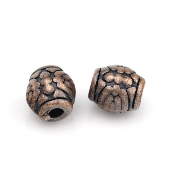 Perlen Metall Antikkupfer 6 x 5 mm (Loch 1,5 mm)