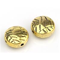 Perlen Metall Antikgold 10 x 4 mm (Loch 1,5 mm)