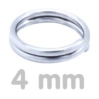 Verbindungsring doppelt SILBER 4 mm